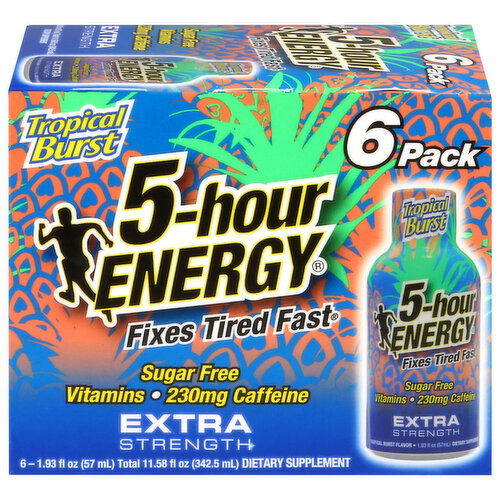 5-Hour Energy Sugar Free Extra Strength Tropical Burst Flavor Energy Shot
