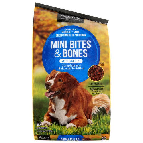 Essential Everyday Mini Bites & Bones Premium All Ages Complete and Balanced Nutrition Dog Food