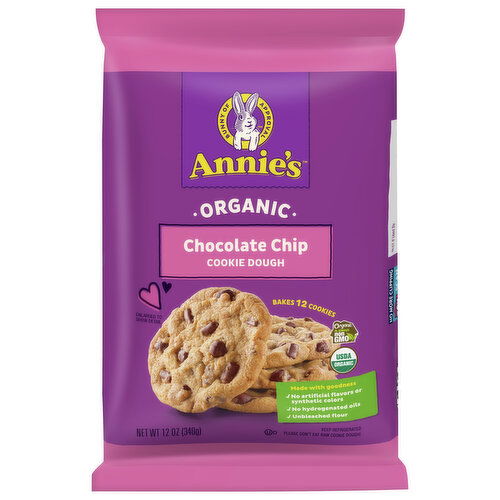 Annie's Cookie Dough, Organic, Chocolate Chip