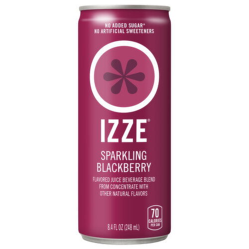 Izze Juice Beverage, Sparkling, Blackberry