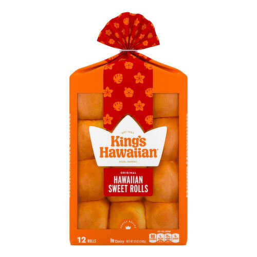 King's Hawaiian Original Hawaiian Sweet Rolls, 12 Count