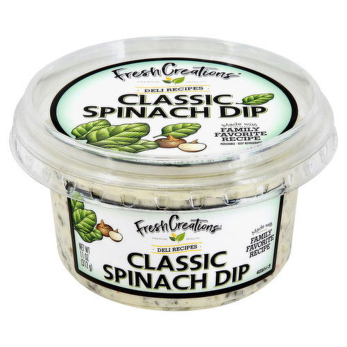 Fresh Creations Deli Recipes Dip, Spinach, Classic