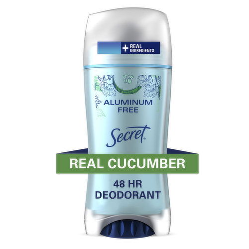 Secret Aluminum Free Aluminum Free Deodorant for Women, Cucumber, 2.4 oz