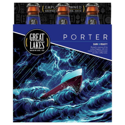 Great Lakes Brewing Co. Beer, Porter, Dark & Roasty