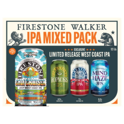 Firestone Walker Beer, West Coast IPA, Mixed Pack