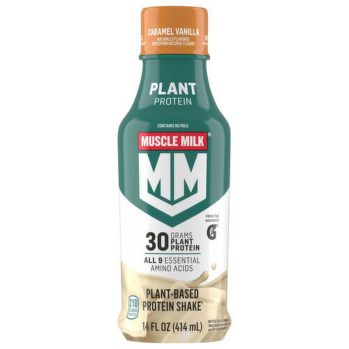 Muscle Milk Protein Shake, Caramel Vanilla, Plant-Based