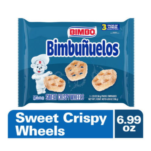 Bimbo Bimbo Bimbunuelos Crispy Wheels Pastry, 3 count, 6.99 oz