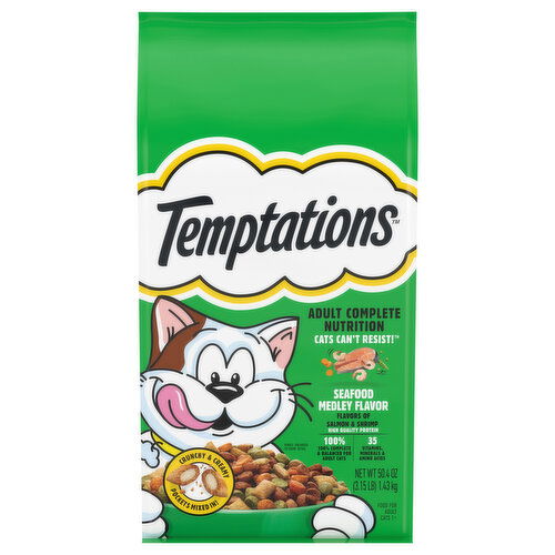 Temptations Cat Food, Seafood Medley Flavor, Adult