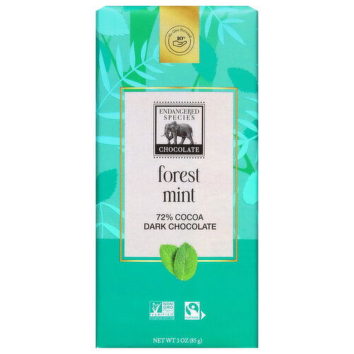 Endangered Species 72% Cocoa Forest Mint Dark Chocolate
