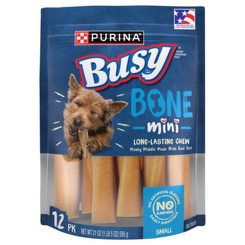 Busy Bone Small Meaty Middle Made with Real Pork Mini Dog Treats