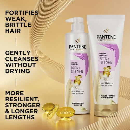 Pantene Pro-V Miracles | PRO-V MIRACLES Pro-V Infinite Lengths Biotin Collagen Shampoo
