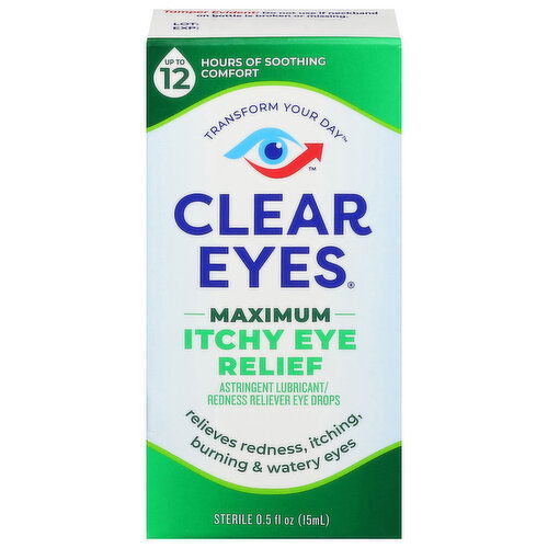 Clear Eyes Itchy Eye Relief, Maximum, Sterile