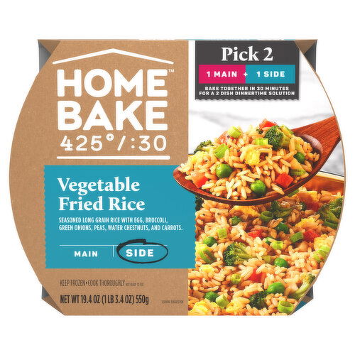 Homebake 425/:30 Vegetable Fried Rice Frozen Side