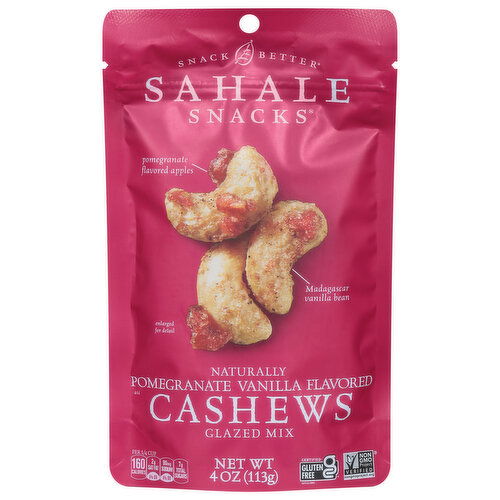 Sahale Snacks Cashews, Pomegranate Vanilla Flavored