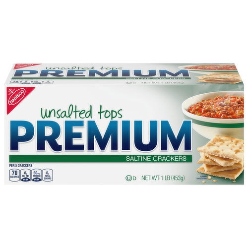 PREMIUM Unsalted Tops Saltine Crackers