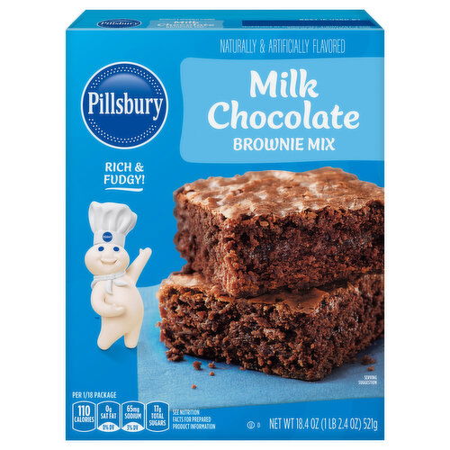 Pillsbury Brownie Mix, Milk Chocolate, 13 Inch x 9 Inch Family Size