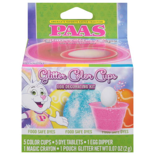 Paas Egg Decorating Kit, Glitter Color Cups