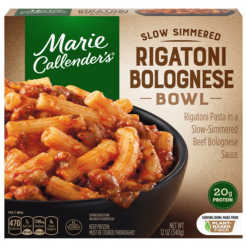 Marie Callender's Rigatoni Bolognese Bowl Frozen Meal