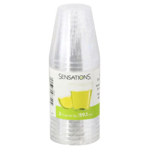 Sensations Shot Glasses, Plastic, 2 Fluid Ounce