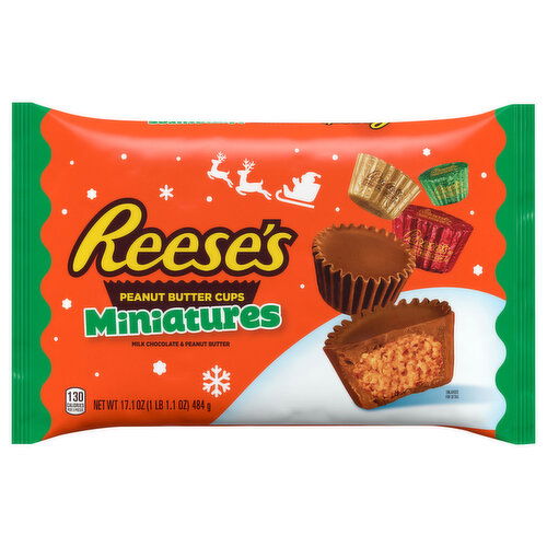 Reese's Peanut Butter Cups, Milk Chocolate & Peanut Butter, Miniatures