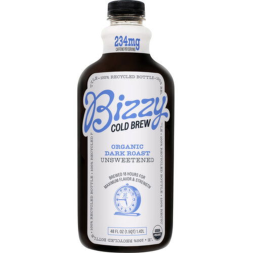 Bizzy Coffee, Organic, Dark Roast, Cold Brew