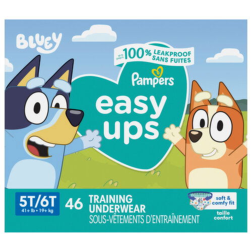 Pampers Easy Ups Bluey 5T/6T (41 + lb) Training Underwear