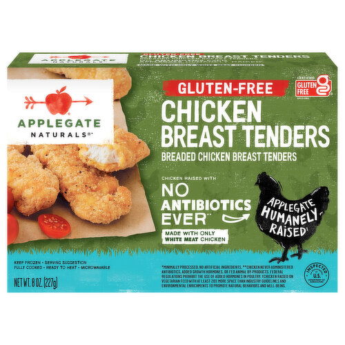 Applegate Naturals Chicken Breast Tenders, Gluten-Free, Breaded