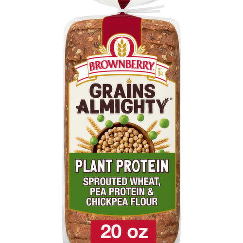 Brownberry Grains Almighty Plant Protein Whole Grain Thin Sliced Bread, 20 oz
