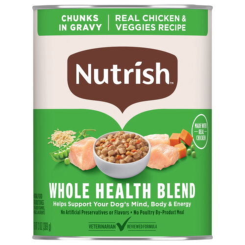 Nutrish Whole Health Blend Natural Adult Real Chicken & Veggies Recipe Food for Dogs