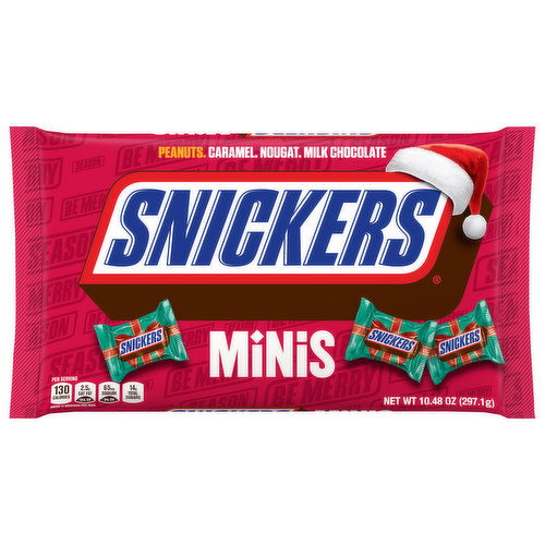 Snickers Milk Chocolate, Peanuts, Caramel, Nougat, Minis