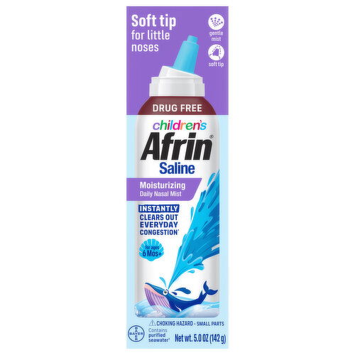Afrin Drug Free Children's Saline Moisturizing Daily Nasal Mist