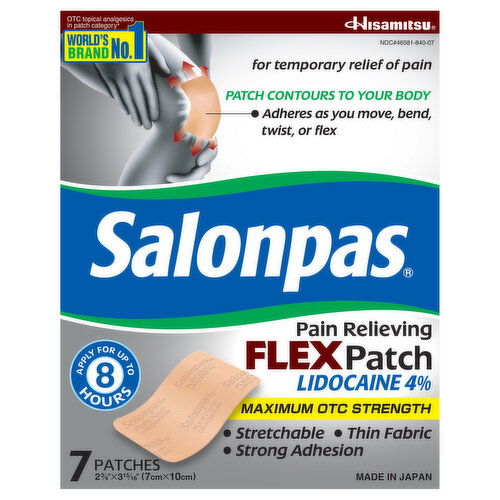 Salonpas Maximum OTC Strength Pain Relieving Flex Patch
