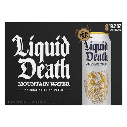 Liquid Death Mountain Water, King Size Cans