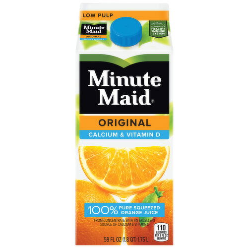 Minute Maid Orange Juice w/ Calcium, Fruit Juice Drink