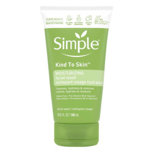 Simple Kind to Skin Facial Wash, Moisturizing