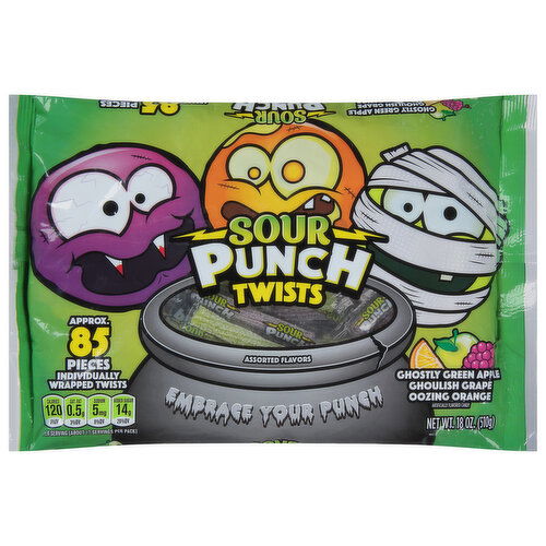 Sour Punch Candy, Twists, Assorted Flavors