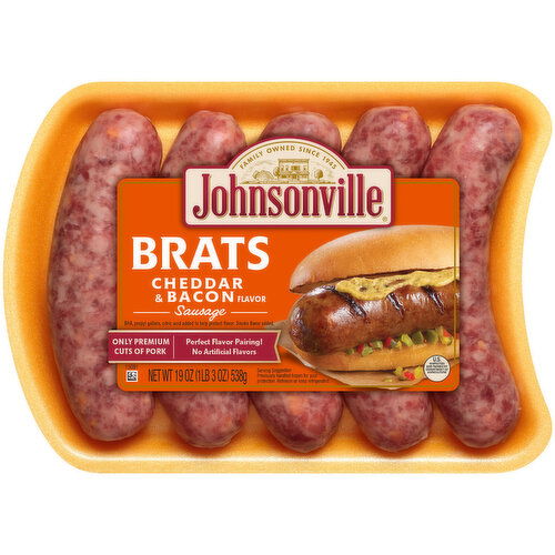 Johnsonville Brats, Cheddar Cheese and Bacon Flavor