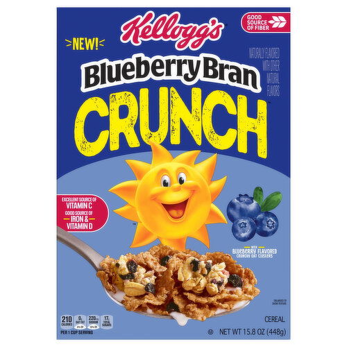 Kellogg's Cereal, Blueberry Bran Crunch