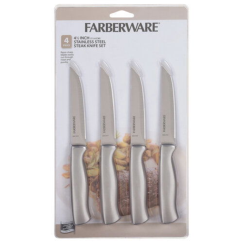 Farberware Knife Set, Steak, Stainless Steel