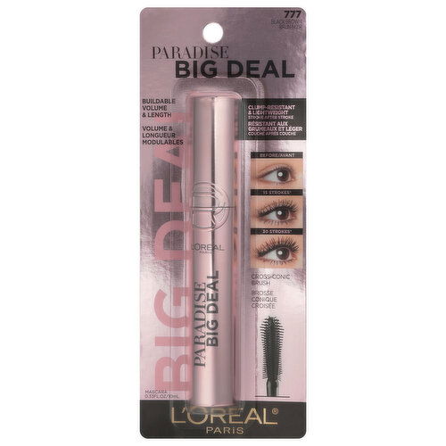 L'Oreal Mascara, Paradise Big Deal, Black Brown 777