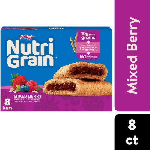 Nutri-Grain Soft Baked Breakfast Bars, Mixed Berry