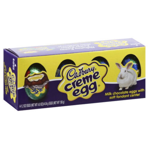 Cadbury Candy, Creme Egg, 4 Pack