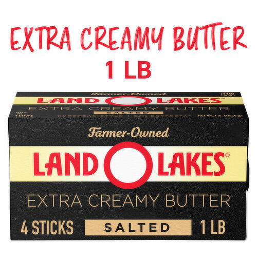 Land O Lakes Salted Extra Creamy Butter, European Style