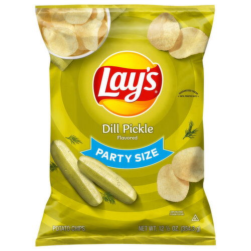 Lay's Dill Pickle Flavored Potato Chips Party Size