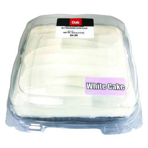 Cub Bakery White Picnic Cake
Buttercreme Icing Plain