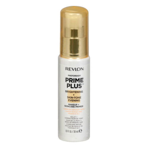 Revlon Photoready Makeup + Skincare Primer, Prime Plus, Brightening + Skin-Tone Evening 001