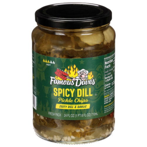 Famous Dave's Pickle Chips, Spicy Dill, Hot