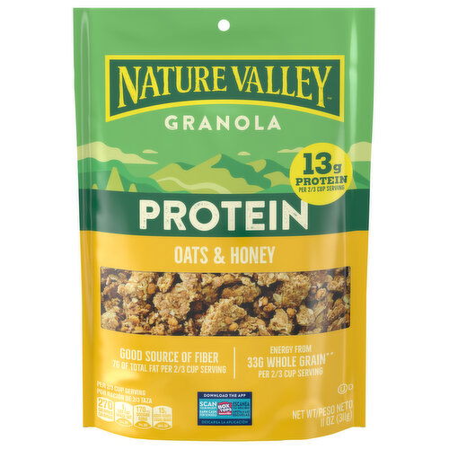 Nature Valley Granola, Oats & Honey, Protein