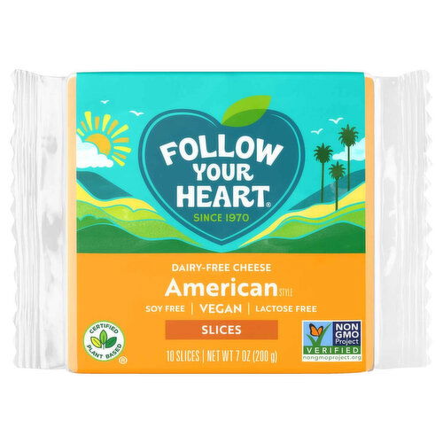 Follow Your Heart Cheese, Dairy Free, American Style, Slices