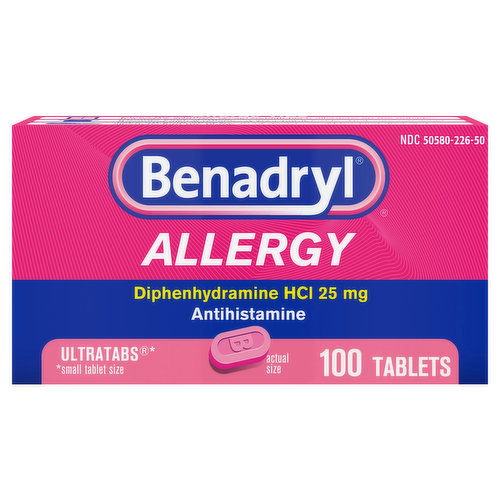 Benadryl Allergy, 25 mg, Ultratabs